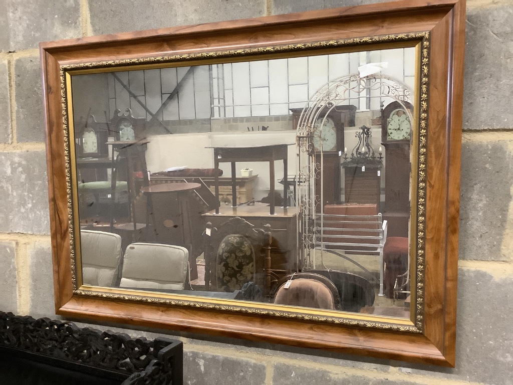 A Victorian style wall mirror, width 91cm height 65cm